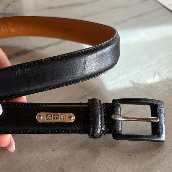 Ralph Lauren Black Leather Belt wrapped leather buckle smooth women’s belt S main image 6